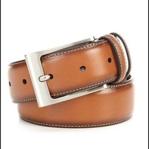 Cremieux Class Dark Burnish Edge Leather Belt, size 36
